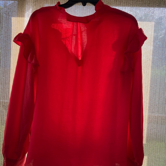Tommy Hilfiger blouse size M, in tomato red - Picture 3 of 7